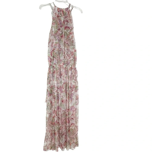 Misa Angelina Floral Drop Waist Maxi Halter Dress Flowy Feminine Size M/L NWT - Picture 9 of 13